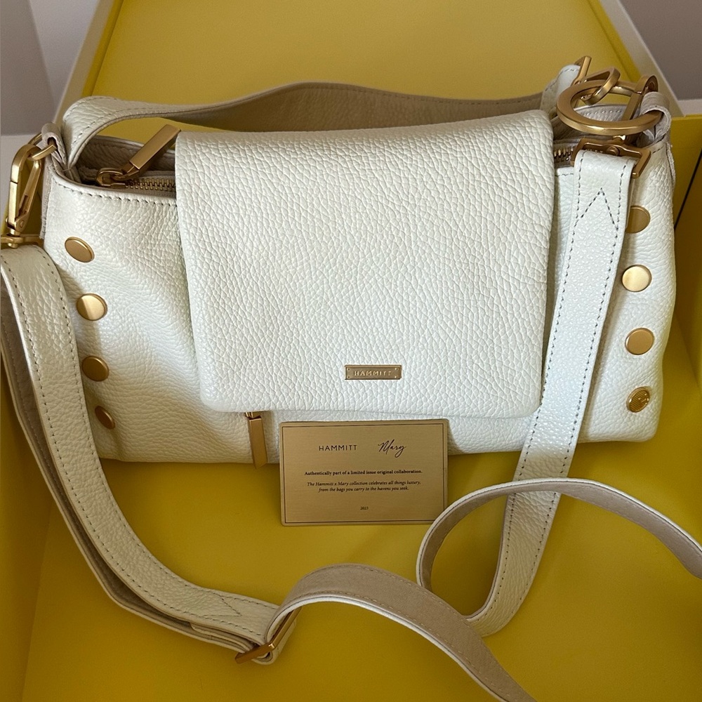 Hammitt x Mary White Leather Satchel Crossbody Bag